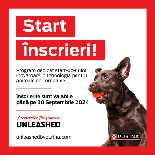 PURINA invita startup-uri din domeniul ingrijirii animalelor de companie sa aplice la a sasea editie a programului de accelerare Unleashed